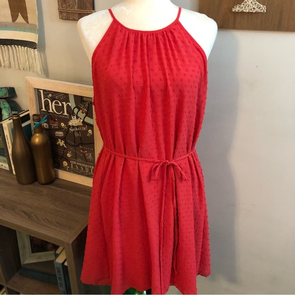 Elle High Neck Sleeveless Coral Dress - Size XL - Picture 6 of 13